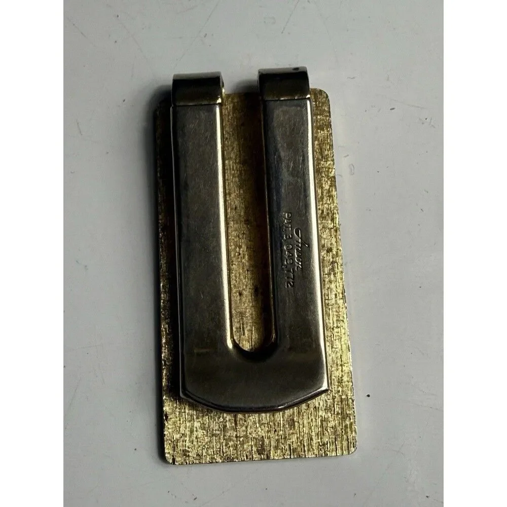 Vintage 1980's Anson Gold Tone Money Clip, Decorative Mini US Loose Change